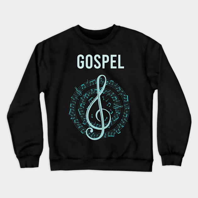 Music Note Circle Gospel Crewneck Sweatshirt by Hanh Tay